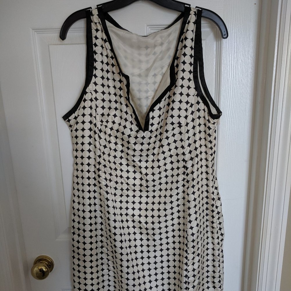 Black & White Polka Dot Silk Dress Sz12